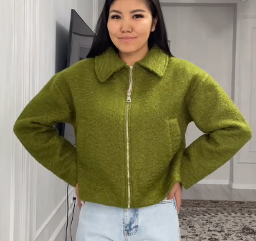 Куртка Тедди фисташкового цвета Турция 🇹🇷 со скидкой