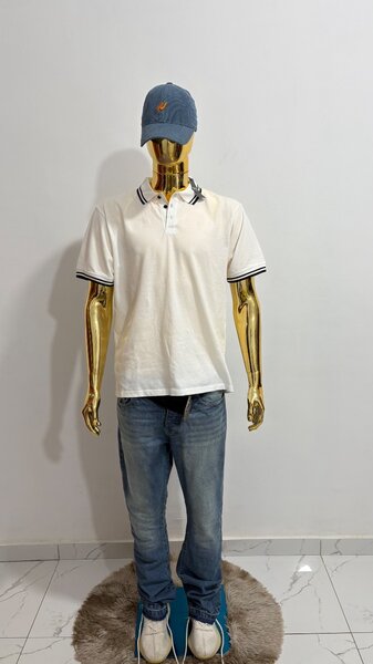 Polo Blanc en Coton pour Homme