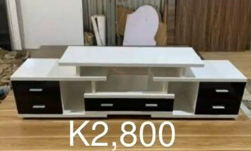 TV stand black and white