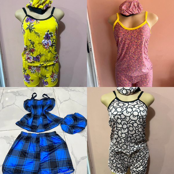 Pyjamas Courtes Colorées Femme