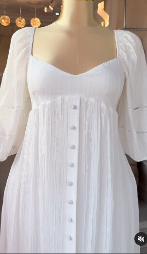 Charming women's dress color white Size 6/8/10/12/14