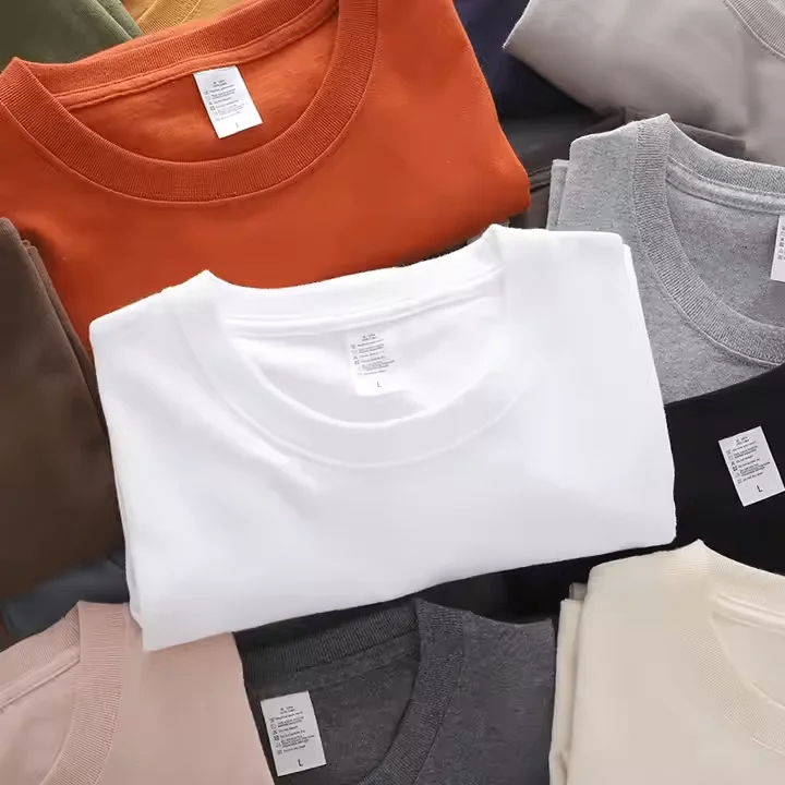 T-shirts en coton couleurs variées