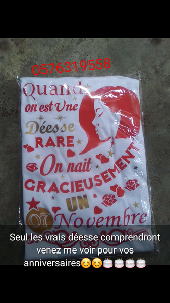 T-shirt Anniversaire Personnalisé