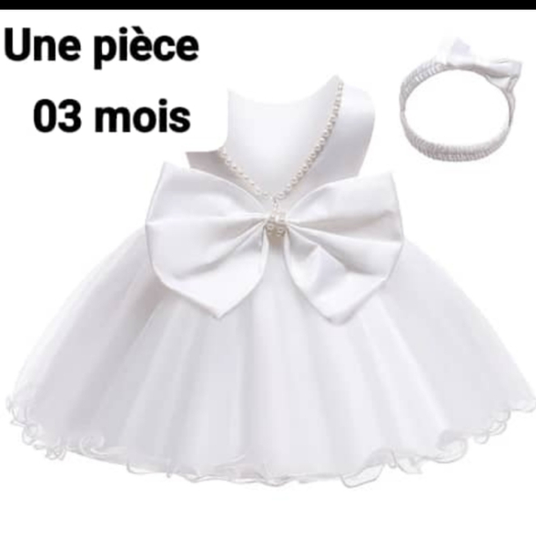 Robe Bébé Blanche Élégante