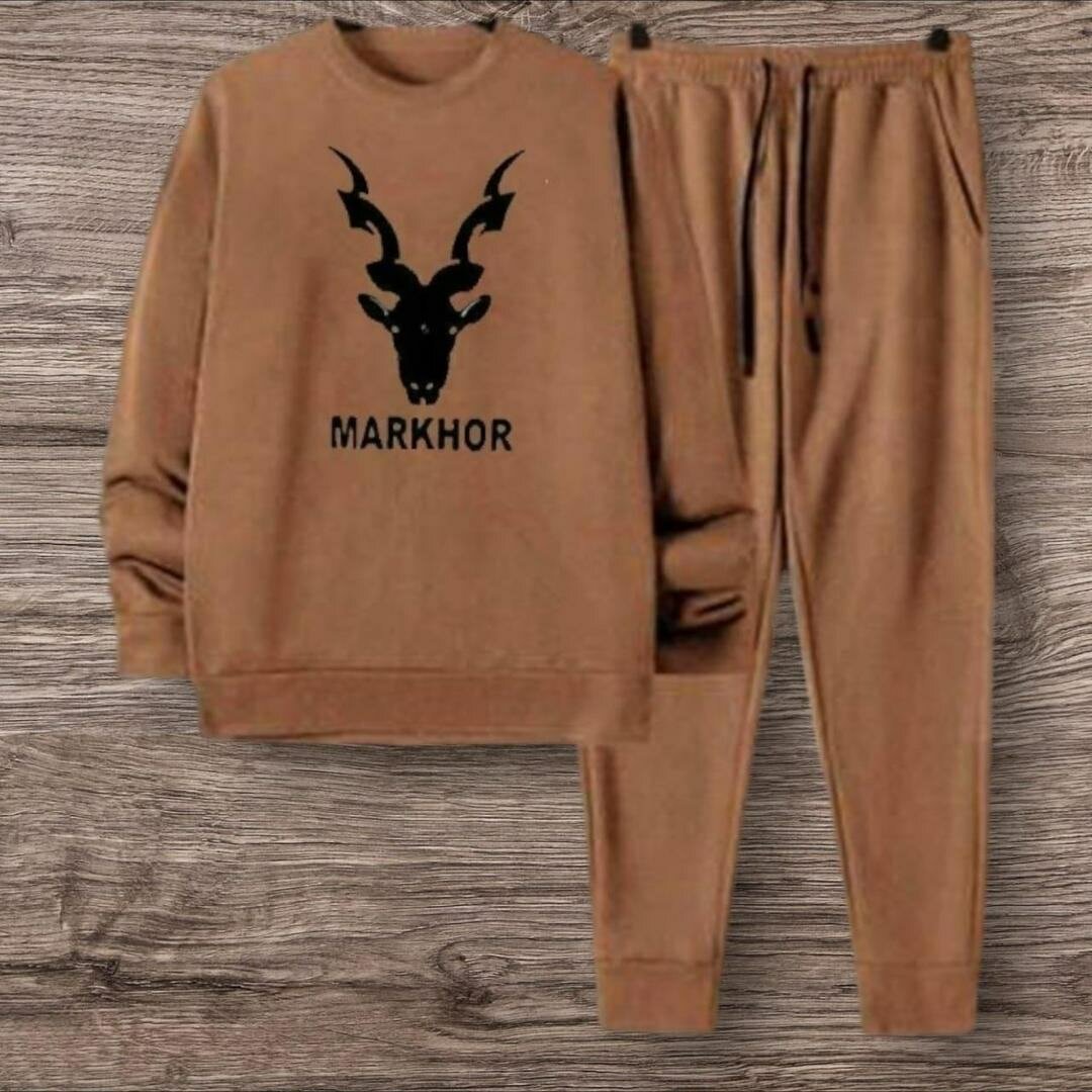 Man's printed polyester 2 pcs track suit