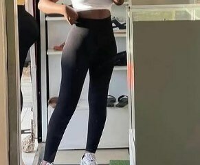 Tight black leggings