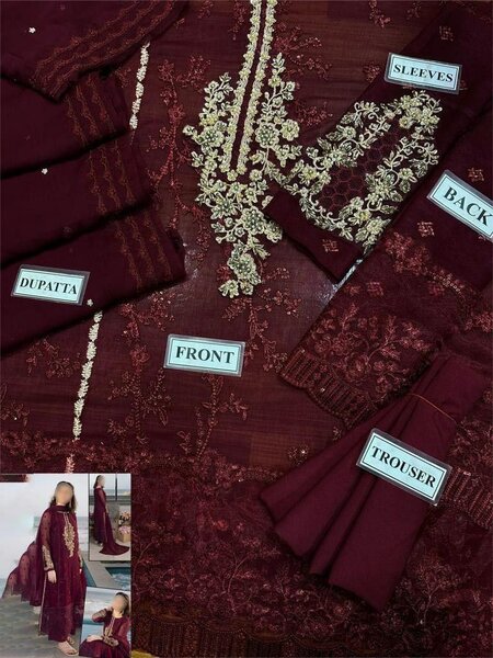 Chiffon suit /Malai trouser