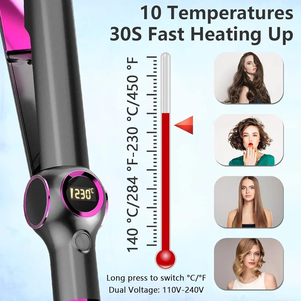 Fer à Boucler 2-en-1 Rapide