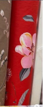 Рулон красивой узорчатой ткани Ранфорс