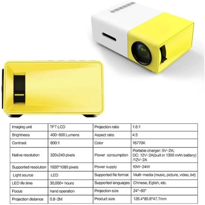 Mini projecteur Y300
