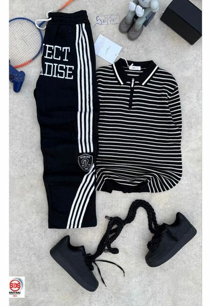 Tenue décontractée rayée