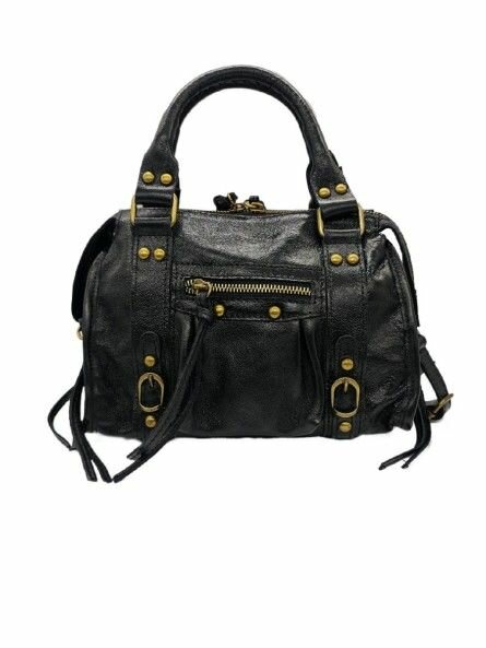 Sac à main en cuir noir