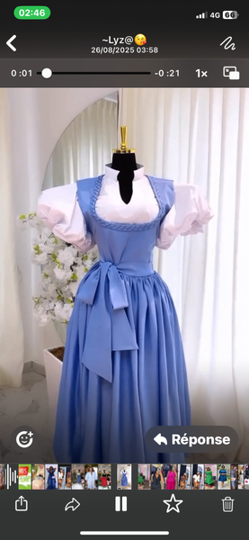 Robe Bohème Bleu Élégante