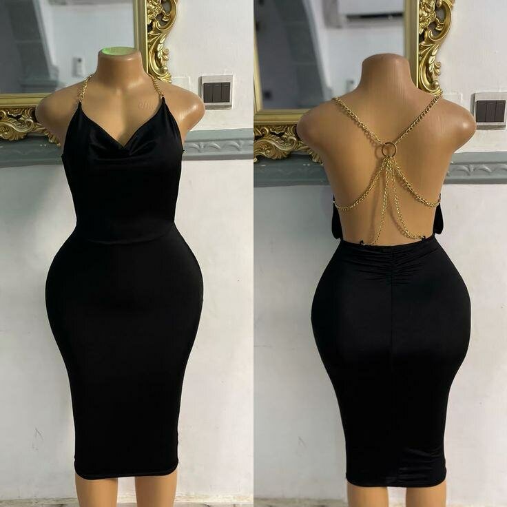 Robe de soirée noire élégante