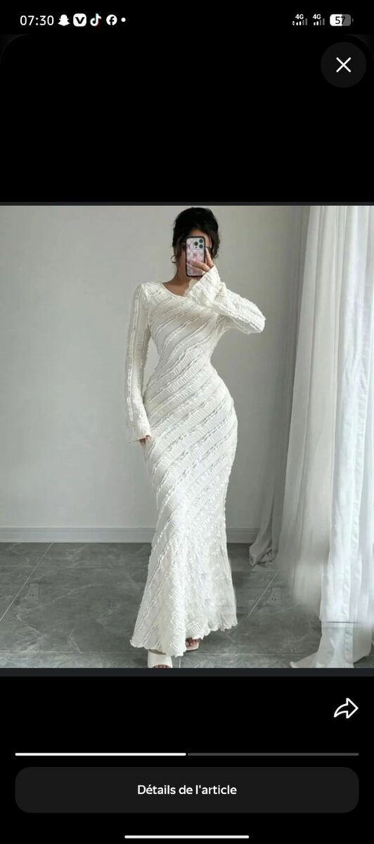 Robe longue élégante blanche