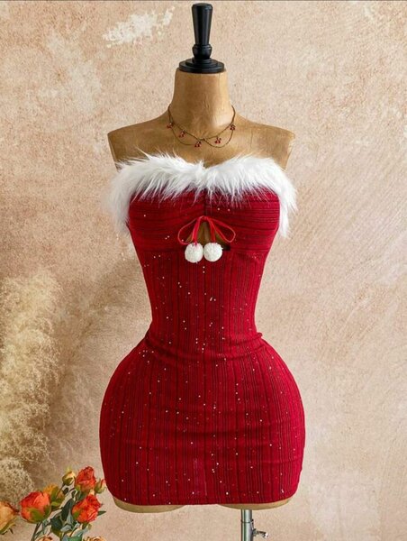 Robe Noël Rouge Glamour