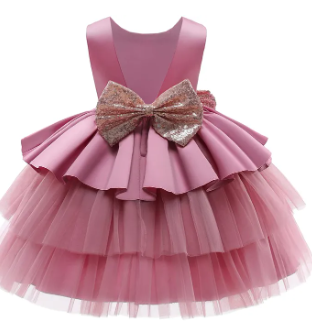 Girls Princess Dress Infant Birthday Girl Party Dress Wedding Dress ( Fabric Net, Silk, Sequin) ( Size 03 Month To 16YrsYrs)