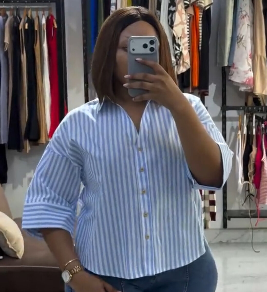 Chemisier rayé élégant