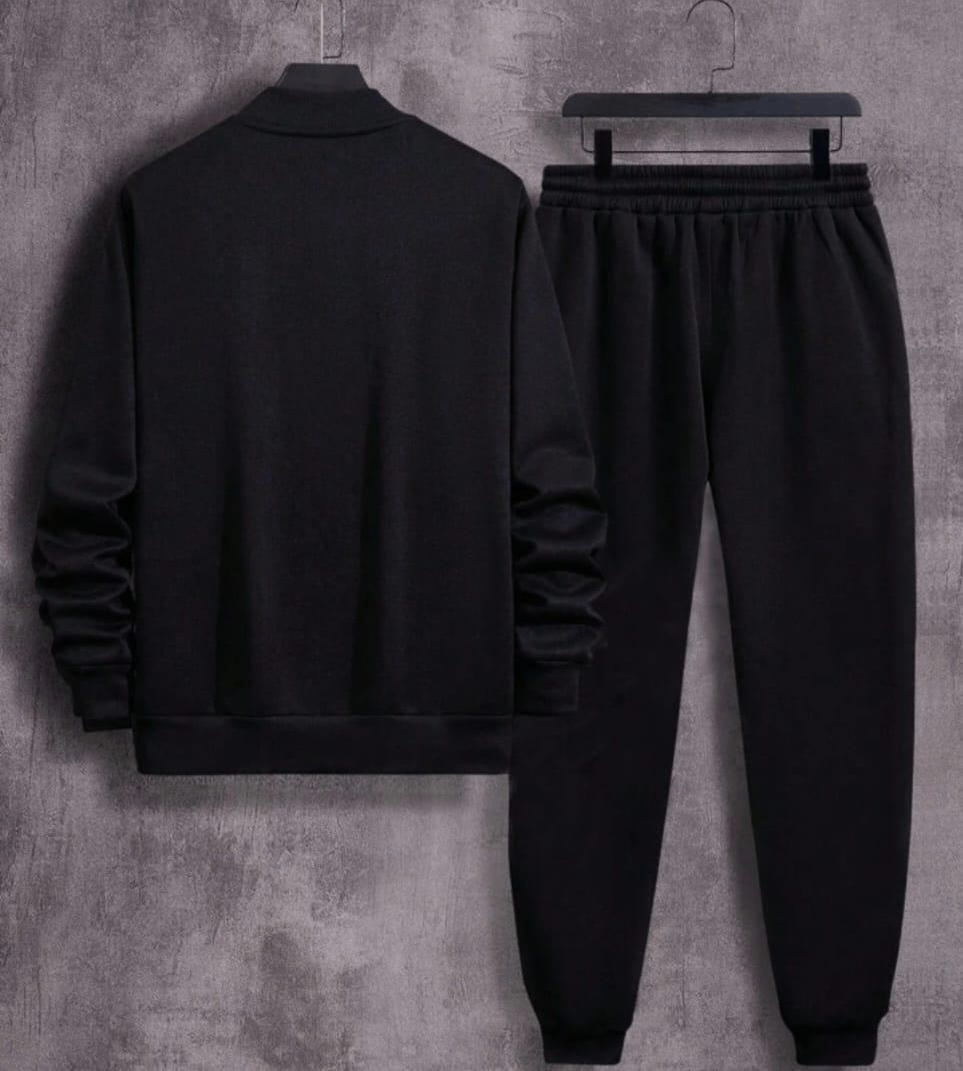 Men's fleece zipper track suit  with free home delivery