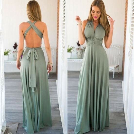 Longue robe à bretelles