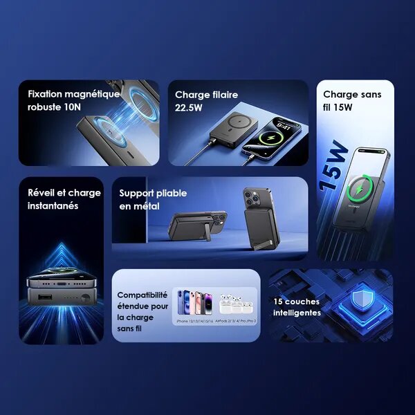 PowerBank Magnétique 10000mAh