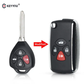 4 Button Modified Flip Cover Case for Toyota