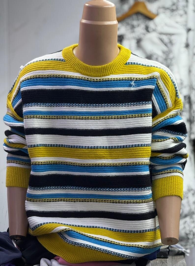 Pulls décontractés rayés pour hommes