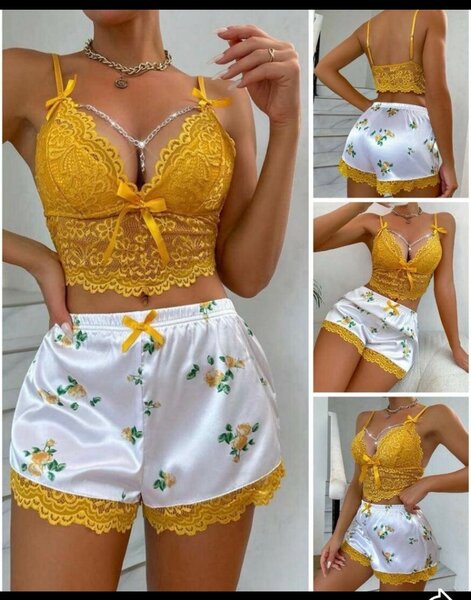 Ensemble lingerie dentelle floral