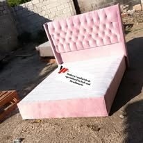 custom made bed with a high base