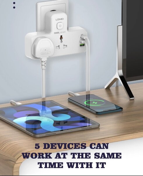 LDNIO Multi Socket with 3 USB ports