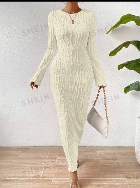 Robe crayon manche longue