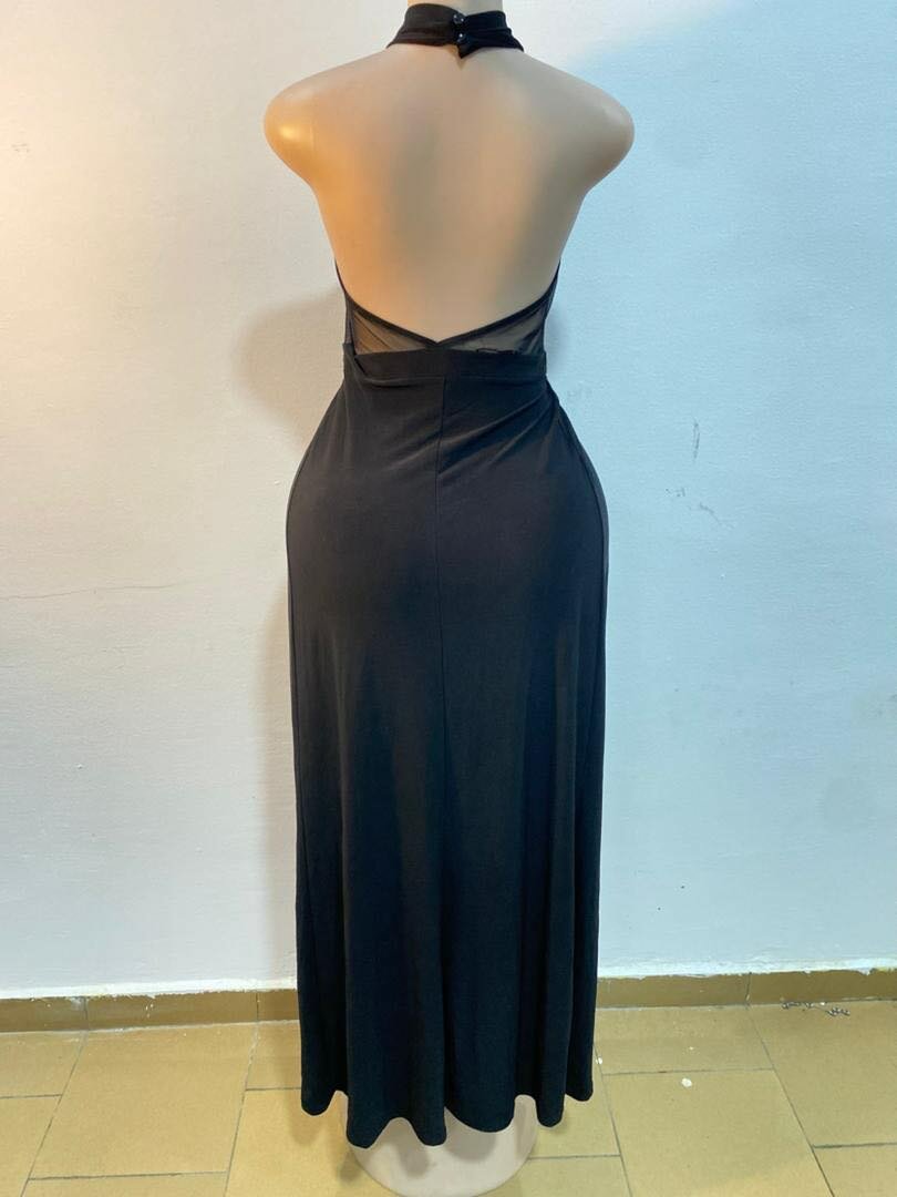 Robe longue noire sexy