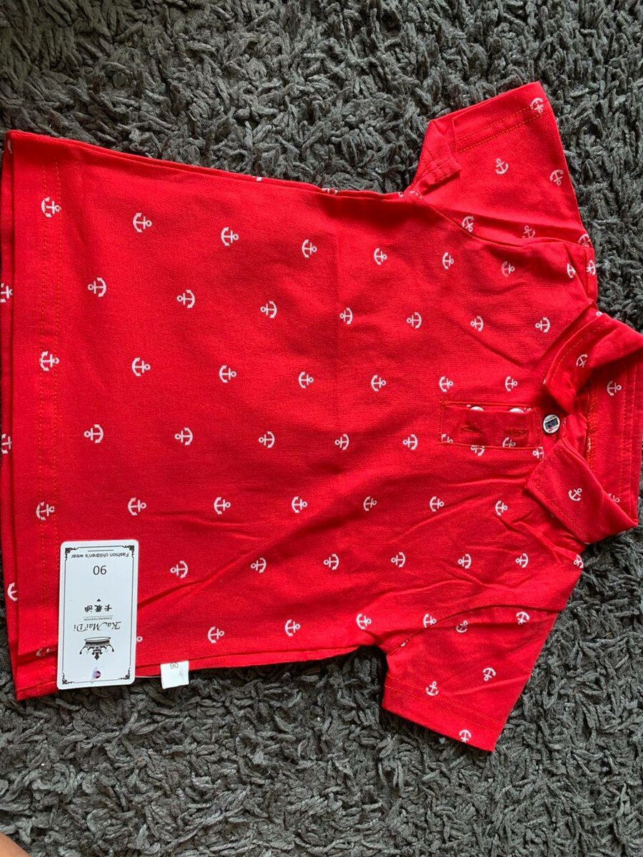 T-shirt polo enfant ancre