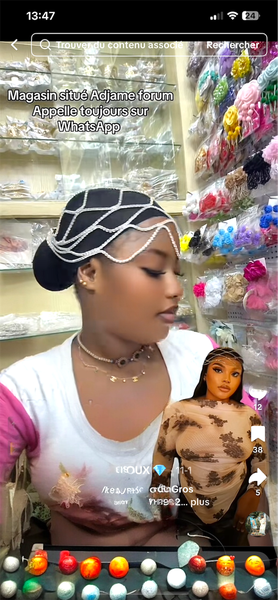 Coiffe de perles élégante