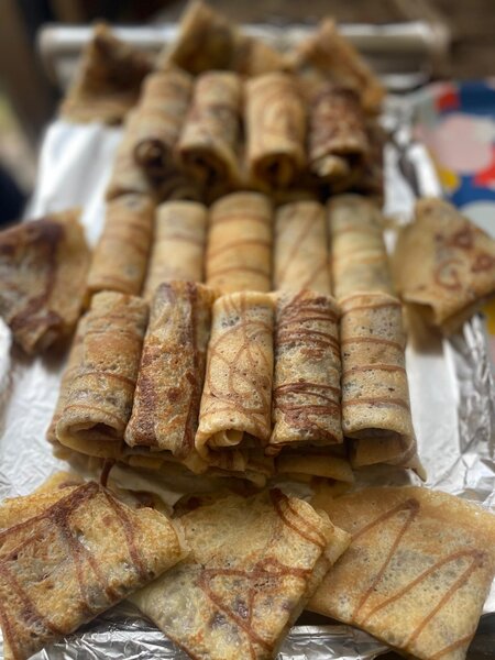 Crêpes roulées savoureuses