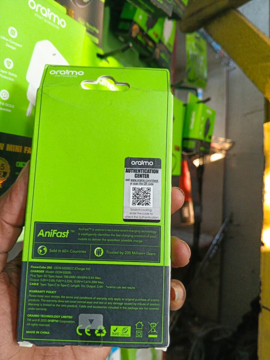 Chargeur Rapide 20W Oraimo