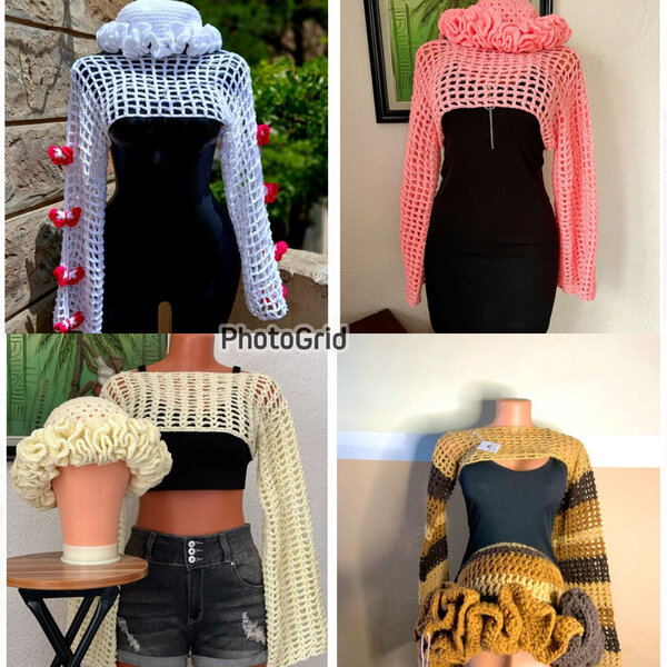 Boléro crochet élégant