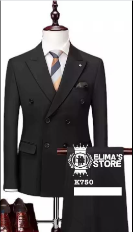 men's black suit