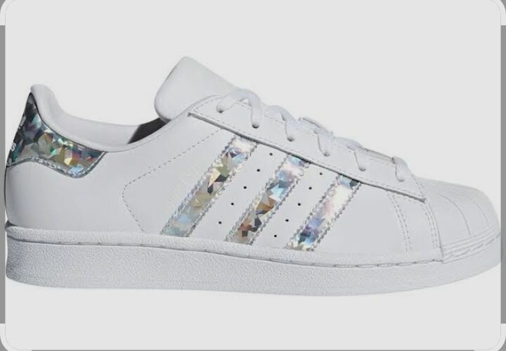 Baskets blanches irisées