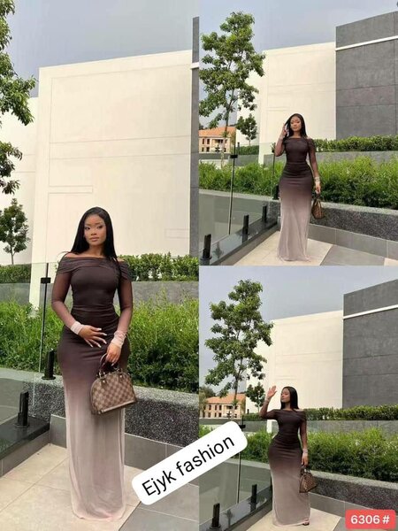 Robe longue dégradée élégante