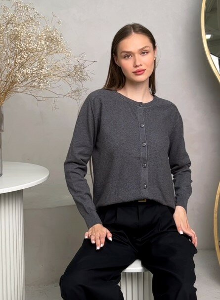 Красивый женский кардиган, серый
