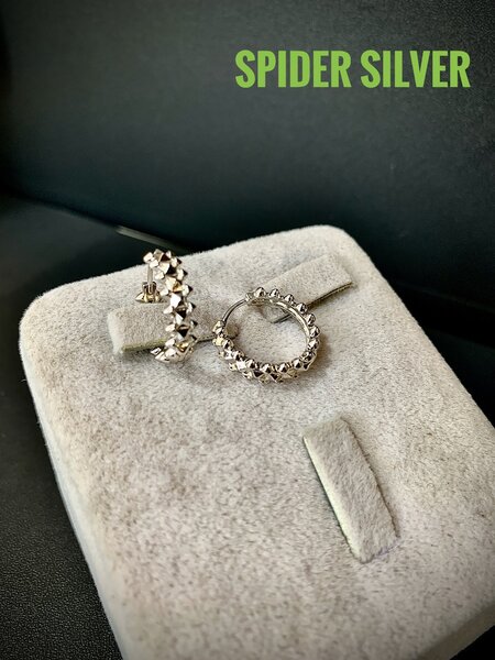 Серебряный комплект Шипы