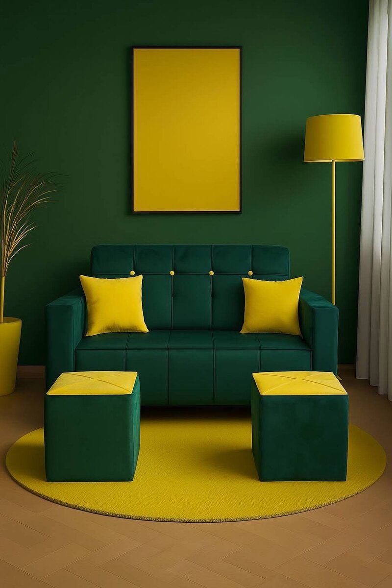 Canapé coloré et élégant