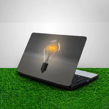 Electric Bulb Laptop Back Skin Sticker-Laptop Back Skin-Laptop Skin Vinyl Sticker Decal, 13 13.3 14.6 15 15.4 15.6 inch Laptop Skin Sticker Cover For All Laptops