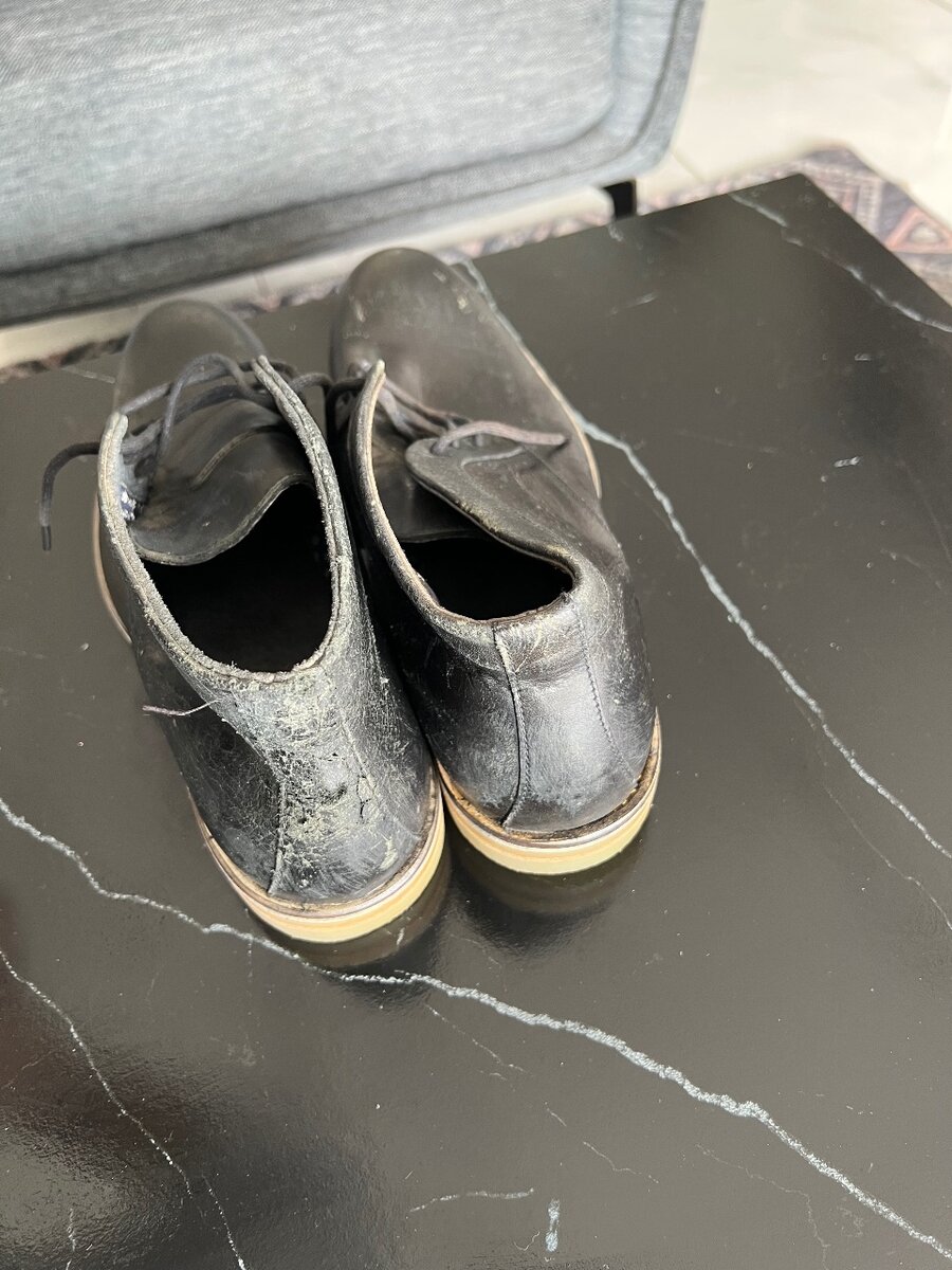 Bottes en cuir noir homme