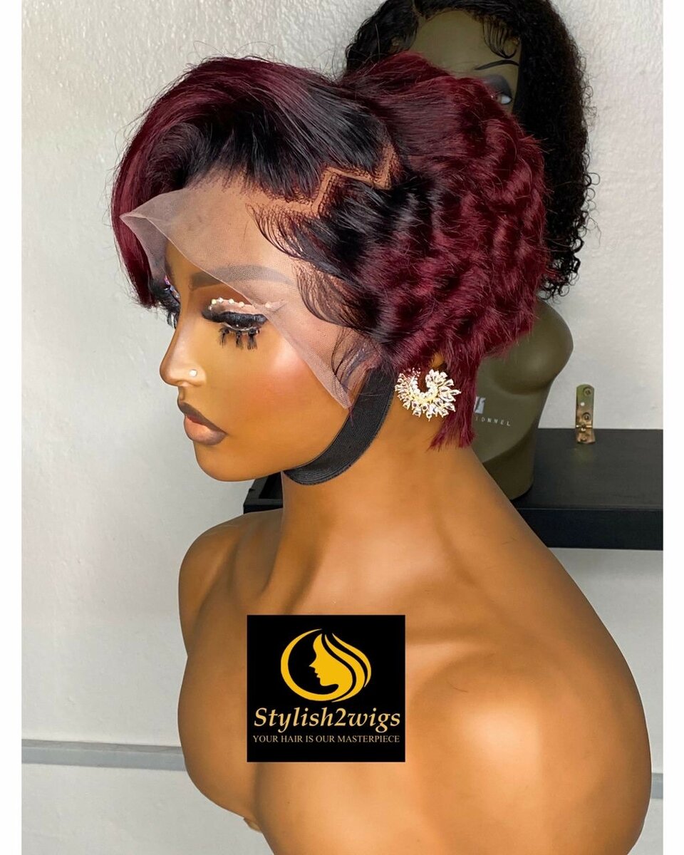 Frontal pixie cut unit