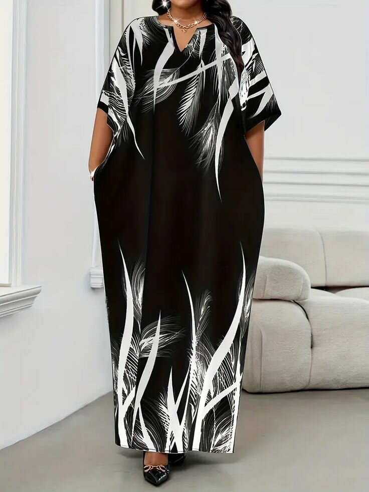 Robe Caftan Élégante Imprimée