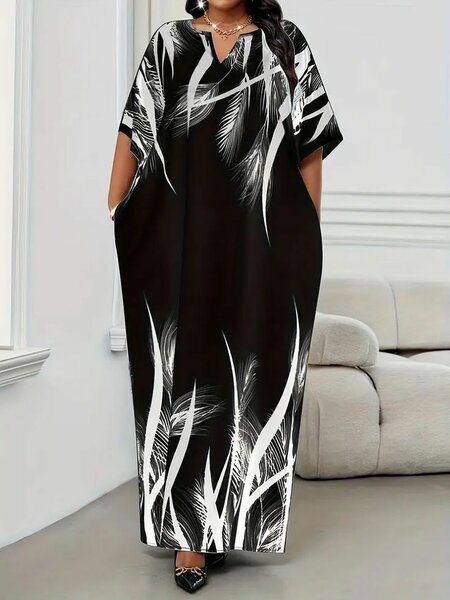 Robe Caftan Élégante Imprimée