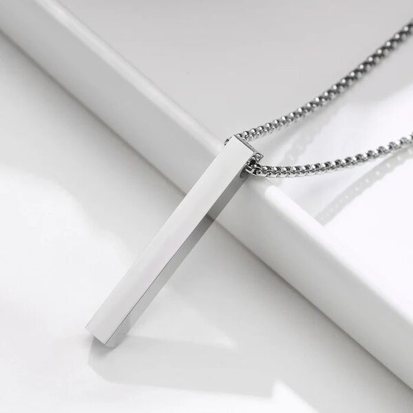Pendentif Rectangle Acier