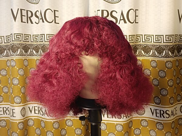 Curly Red Lace Front Wig